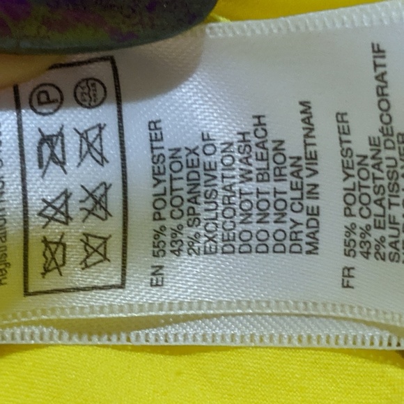 Bright yellow Forever 21 pencil skirt - Picture 3 of 4